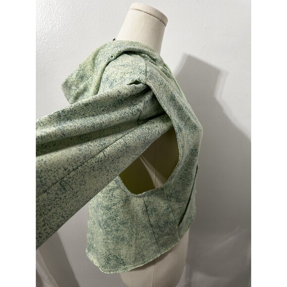 Gymshark Chalk Womens Cropped Hoodie Women’s Athletic Sweatshirt Green XS - Picture 4 of 10